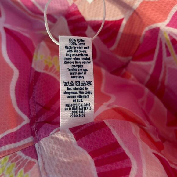 NWT Janie and Jack Peony Print Bucket Hat Girls Size 4-5 - Picture 7 of 8